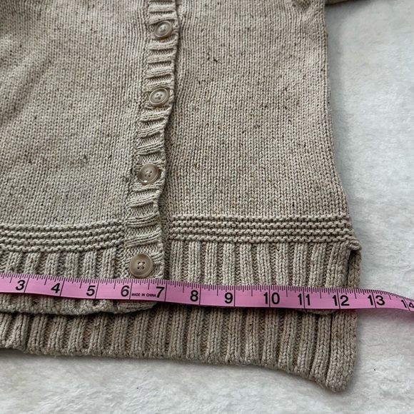 GAP Cream Knit Crewneck Cardigan Sweater Unisex - Picture 3 of 9